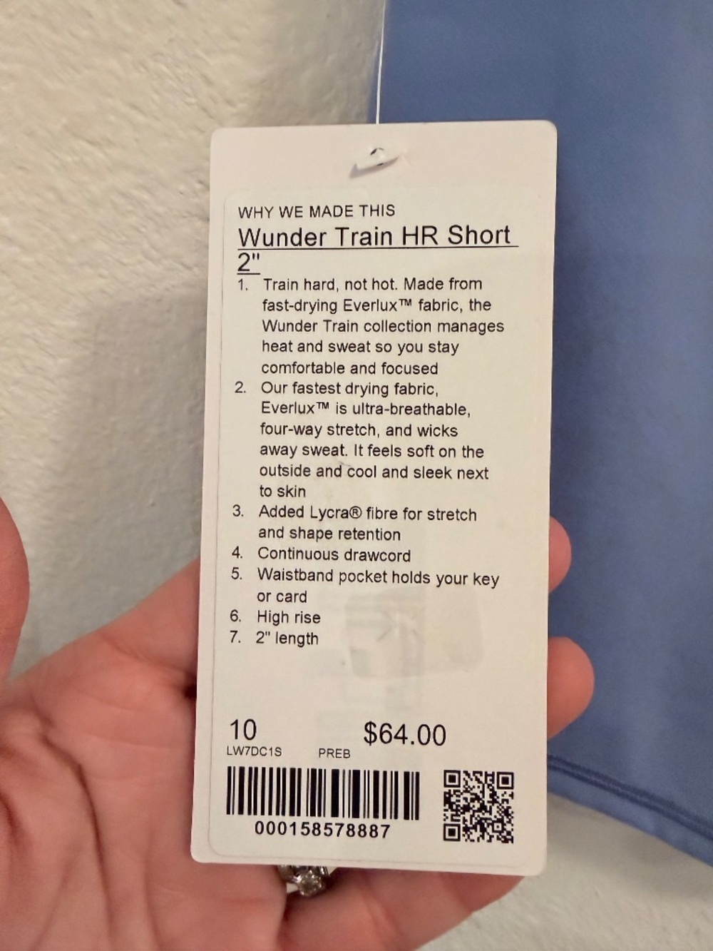 🍋 NWT Lululemon Wunder Train High-Rise Short 2" - Size 10 - Picture 4 of 4